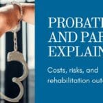 Cover image for article “Probation and Parole Explained” showing open handcuff and title about pros, cons, and real-world impact.