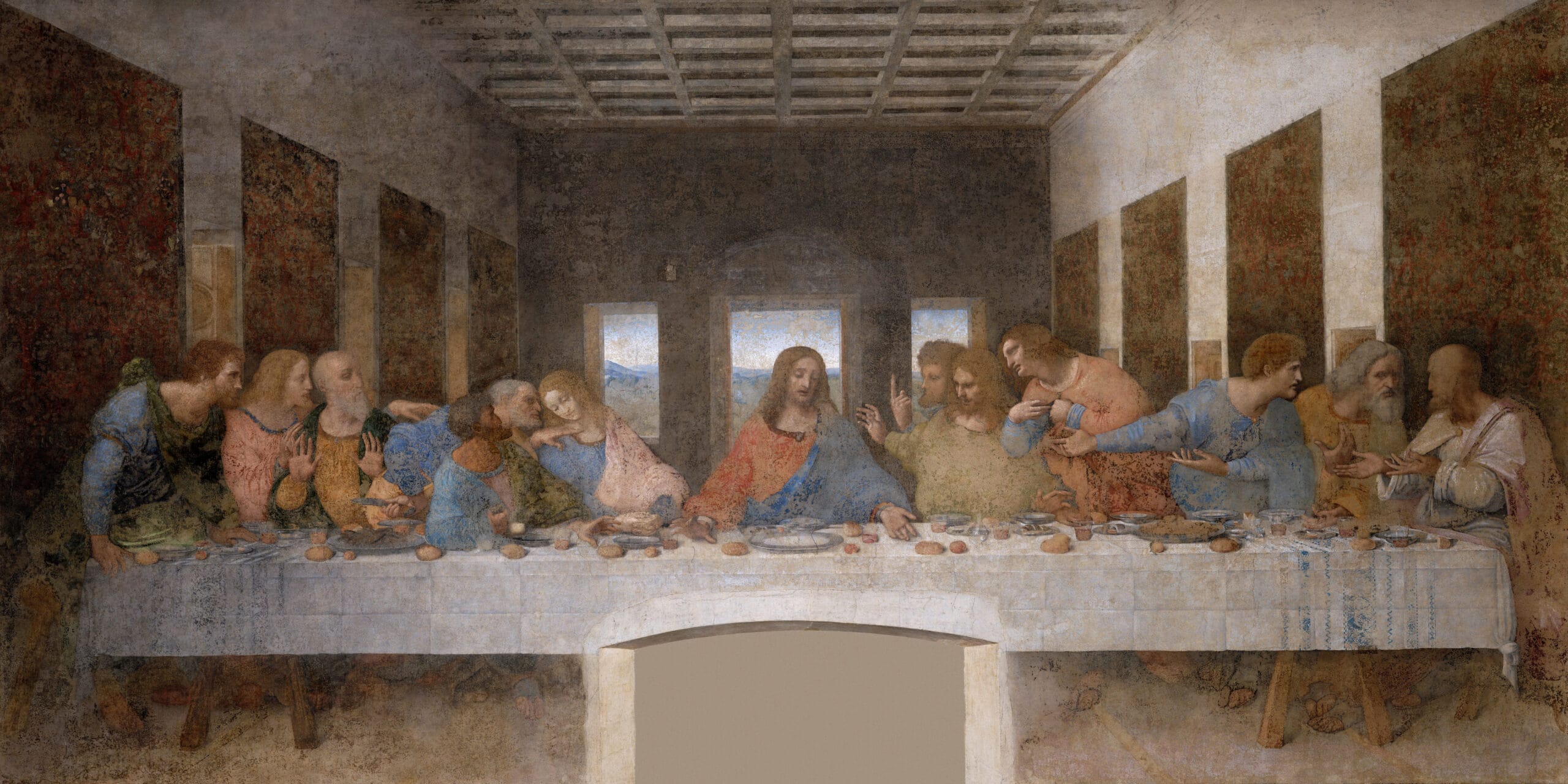 The Last Supper by Leonardo da Vinci showing one-point linear perspective